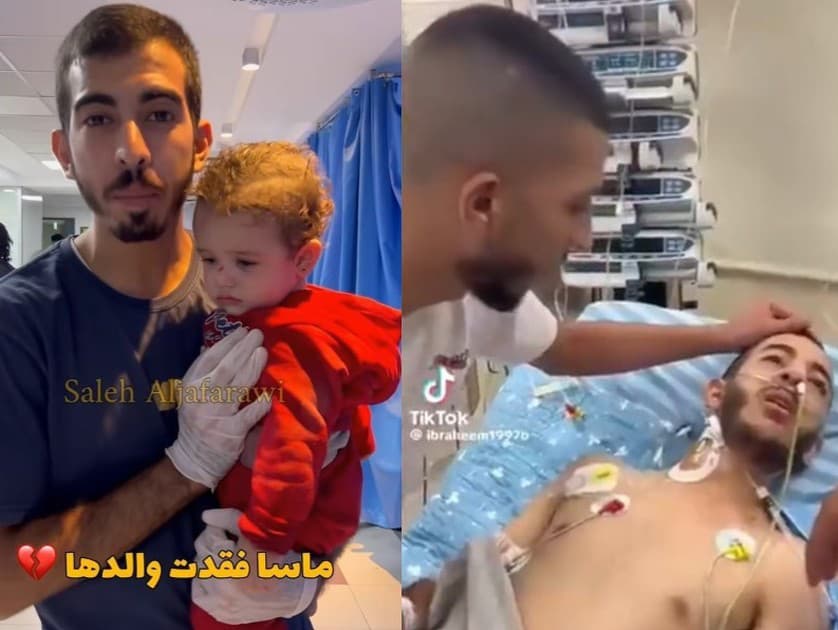 Podporvateľ Hamasu Saleh Aljafarawi bol jeden deň hospitalizovaný a ďalší robil zábery spred zničených budov, alebo bol doktorom v nemocnici