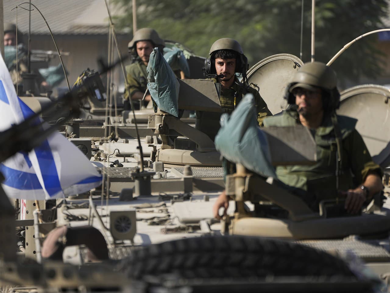 Izraelskí vojaci na hranici Gazy