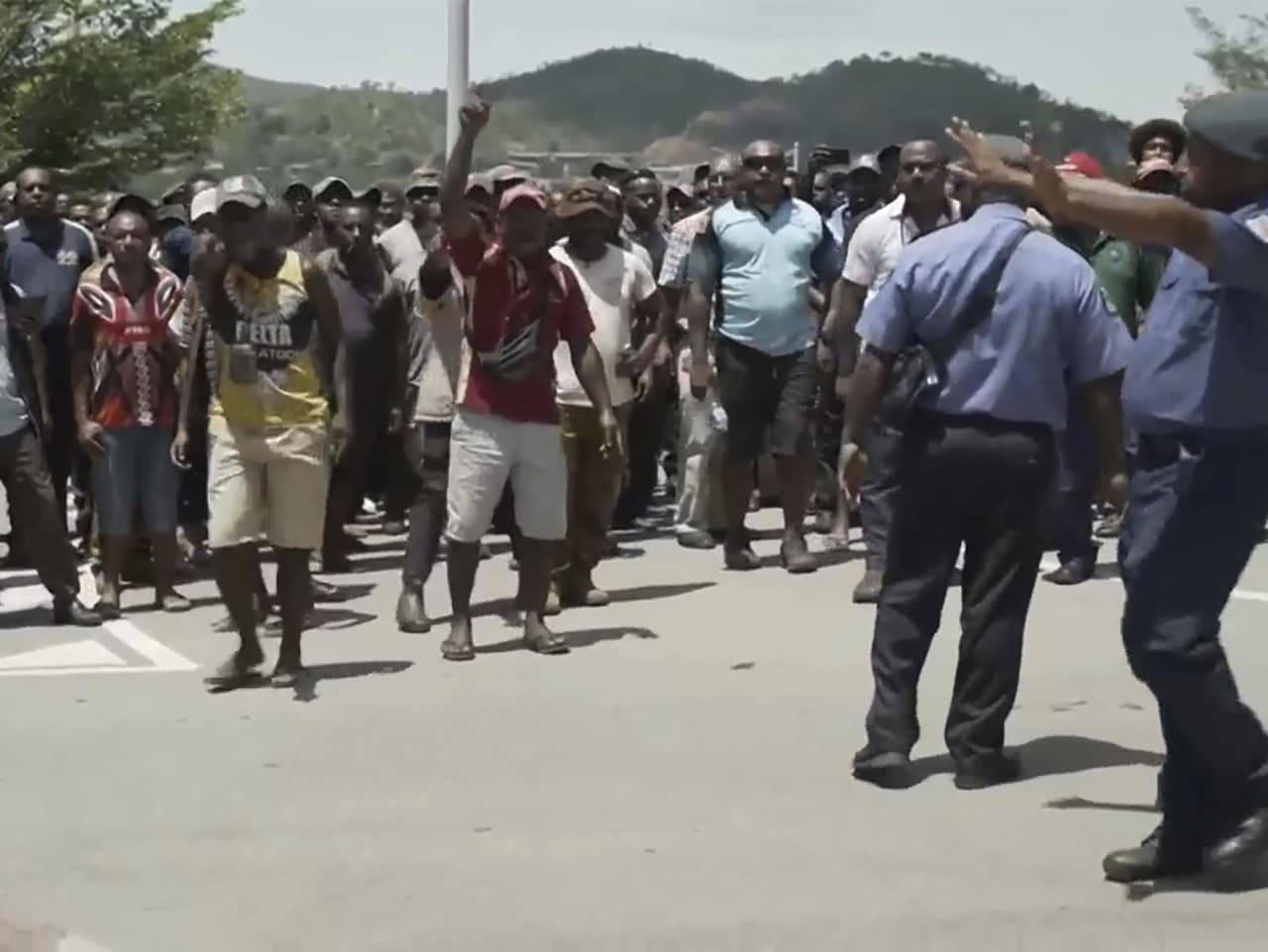 Demonštranti protestujú v Port Moresby, hlavnom meste Papuy-Novej Guiney