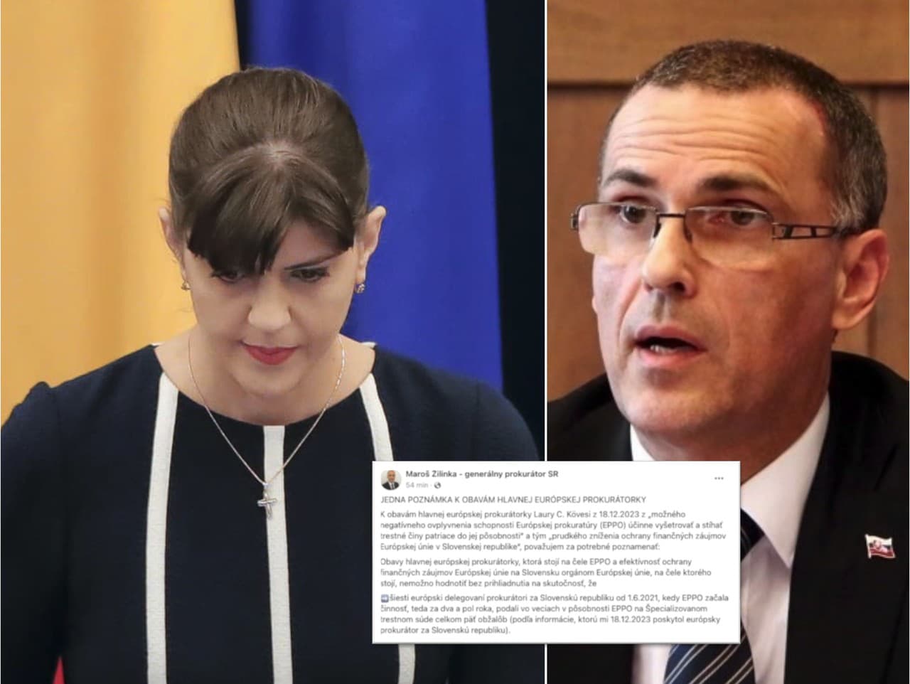Predsedníčka Európskej prokuratúry Laura Codruța Kövesi a Maroš Žilinka