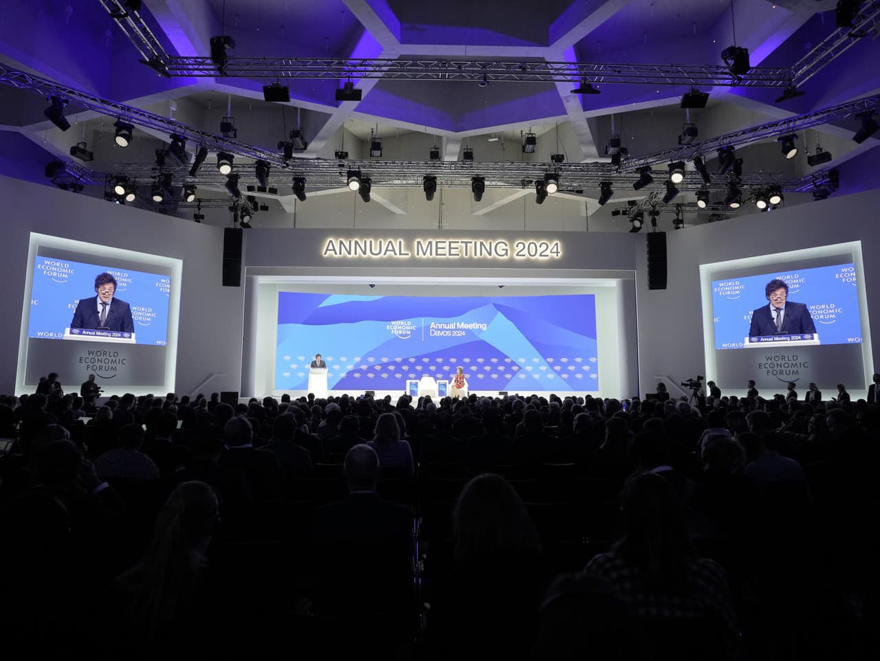 Argentínsky prezident Javier MIlei na Svetovom ekonomickom fóre v Davose