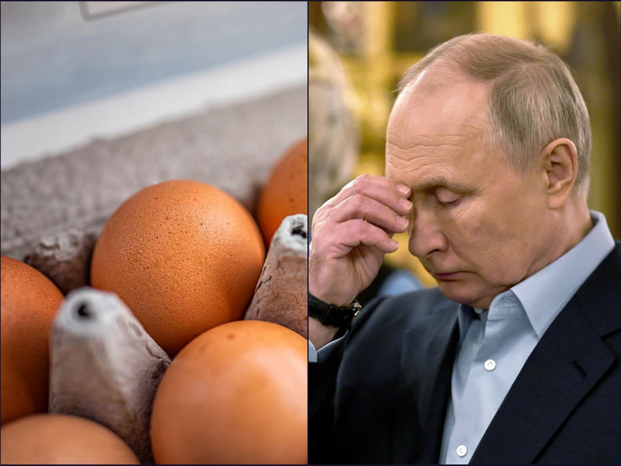 Vladimir Putin má problém s vysokými cenami vajec.