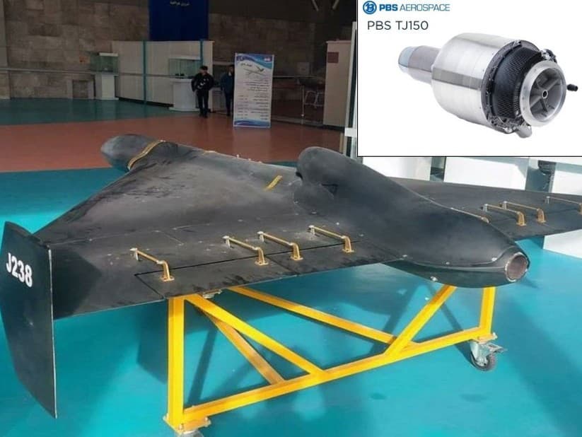 Ukrajinská armáda uvádza, že iránske drony Šáhid-238 majú motory české motory zo spoločnosti PBS 