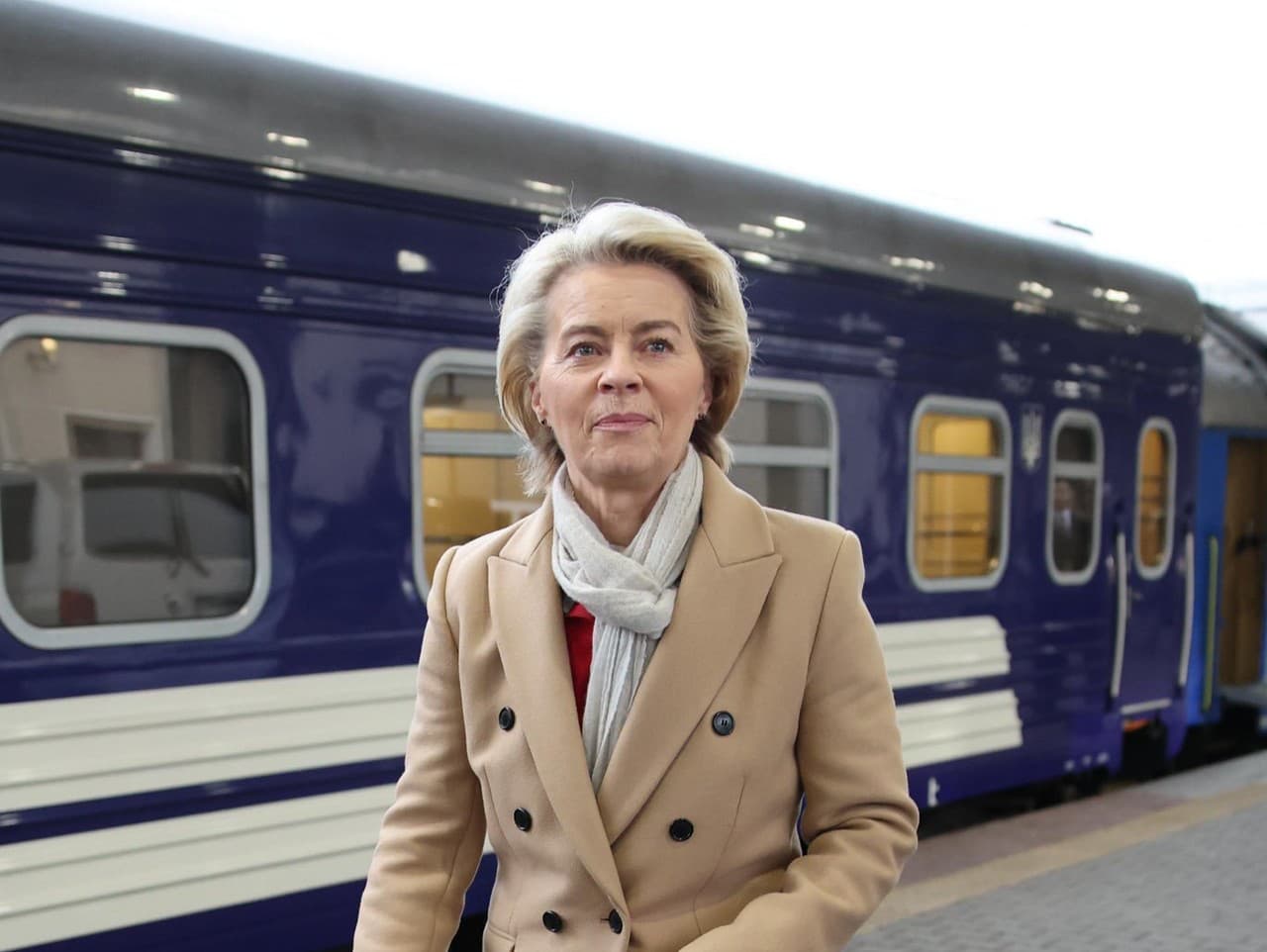 Na druhé výročie ruskej agresie zavítala do Kyjeva predsedníčka Európskej komisie Ursula von der Leyenová