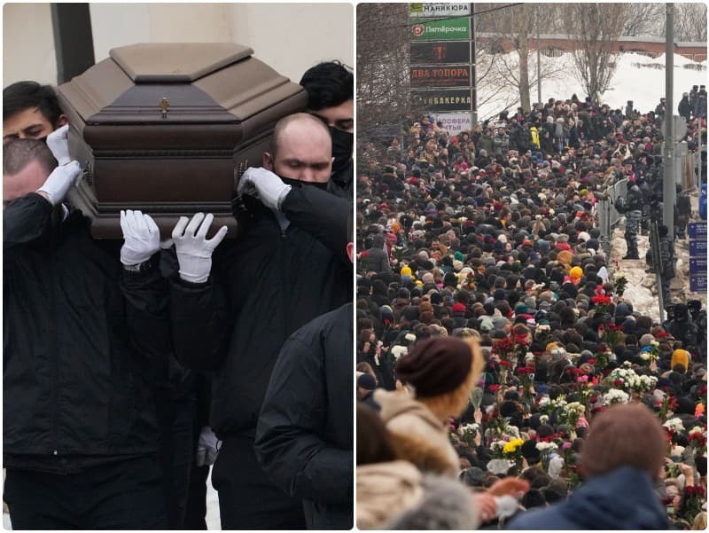 Na Navaľného pohreb prišlo viac ako 16-tisíc ľudí