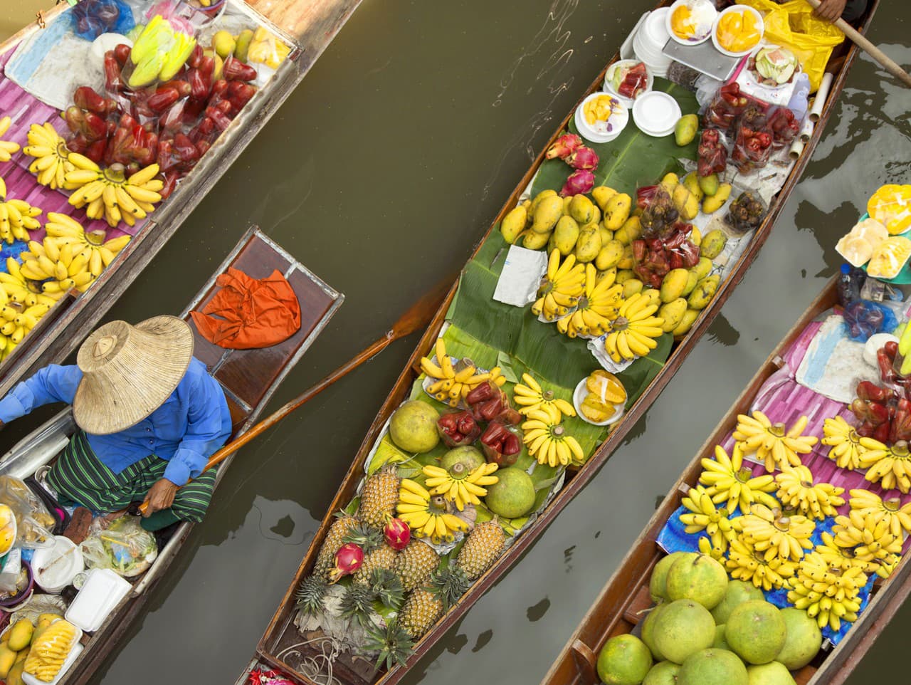 Plávajúci trh v Bangkoku, Thajsko