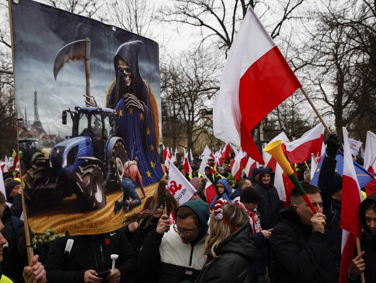 Nové protesty poľských poľnohospodárov