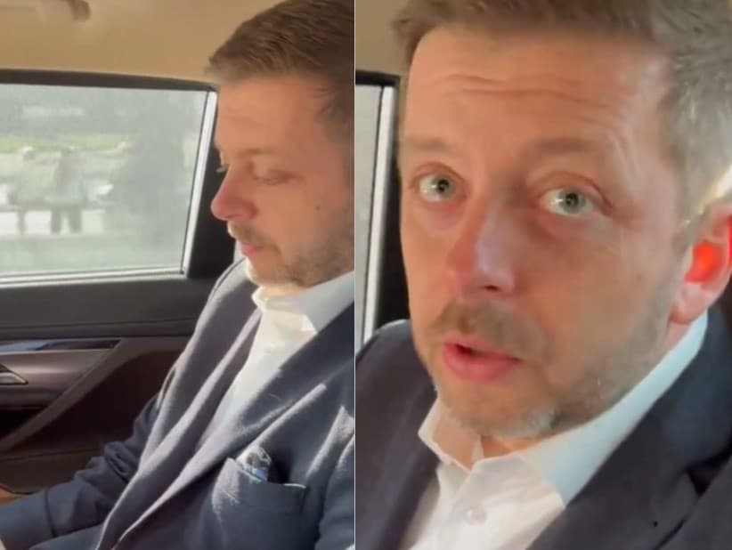Český minister vnútra Vít Rakušan nemal zapnutý bezpečnostný pás v aute počas jazdy na prednom sedadle spolujazdca.