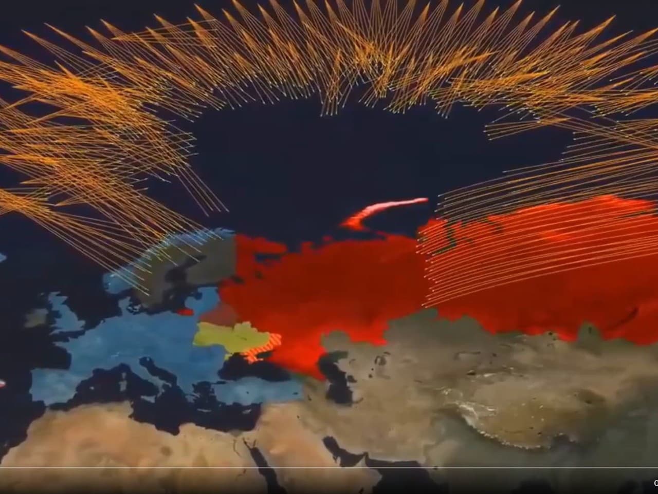 Simulácia znázorňuje, ako by vyzeral jadrový útok na Rusko.