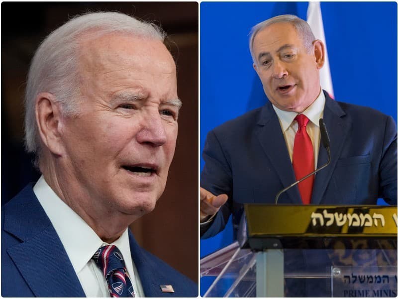 Joe Biden a Benjamin Netanjahu 