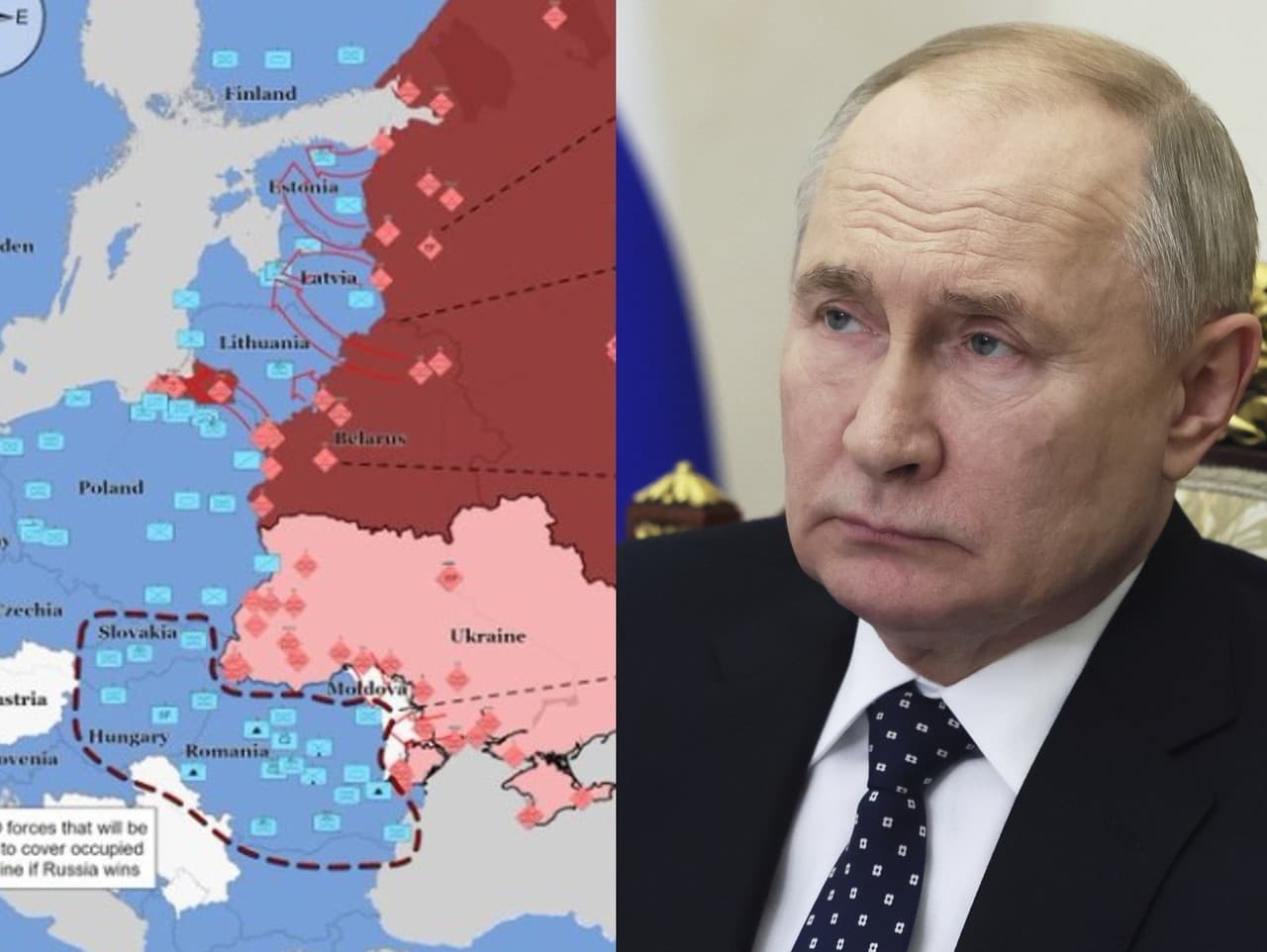 V prípade ak Putin vyhrá na Ukrajine, dostane sa do bezprostrednej blízkosti východnej hranice NATO. Západ to berie ako vojenskú hrozbu 
