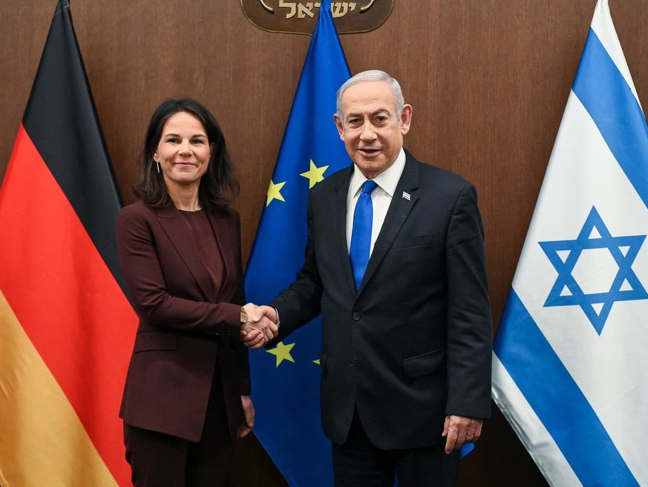 Nemecká ministerka zahraničných vecí Annalena Baerbocková sa stretla s premiérom Benjaminom Netanjahuom.