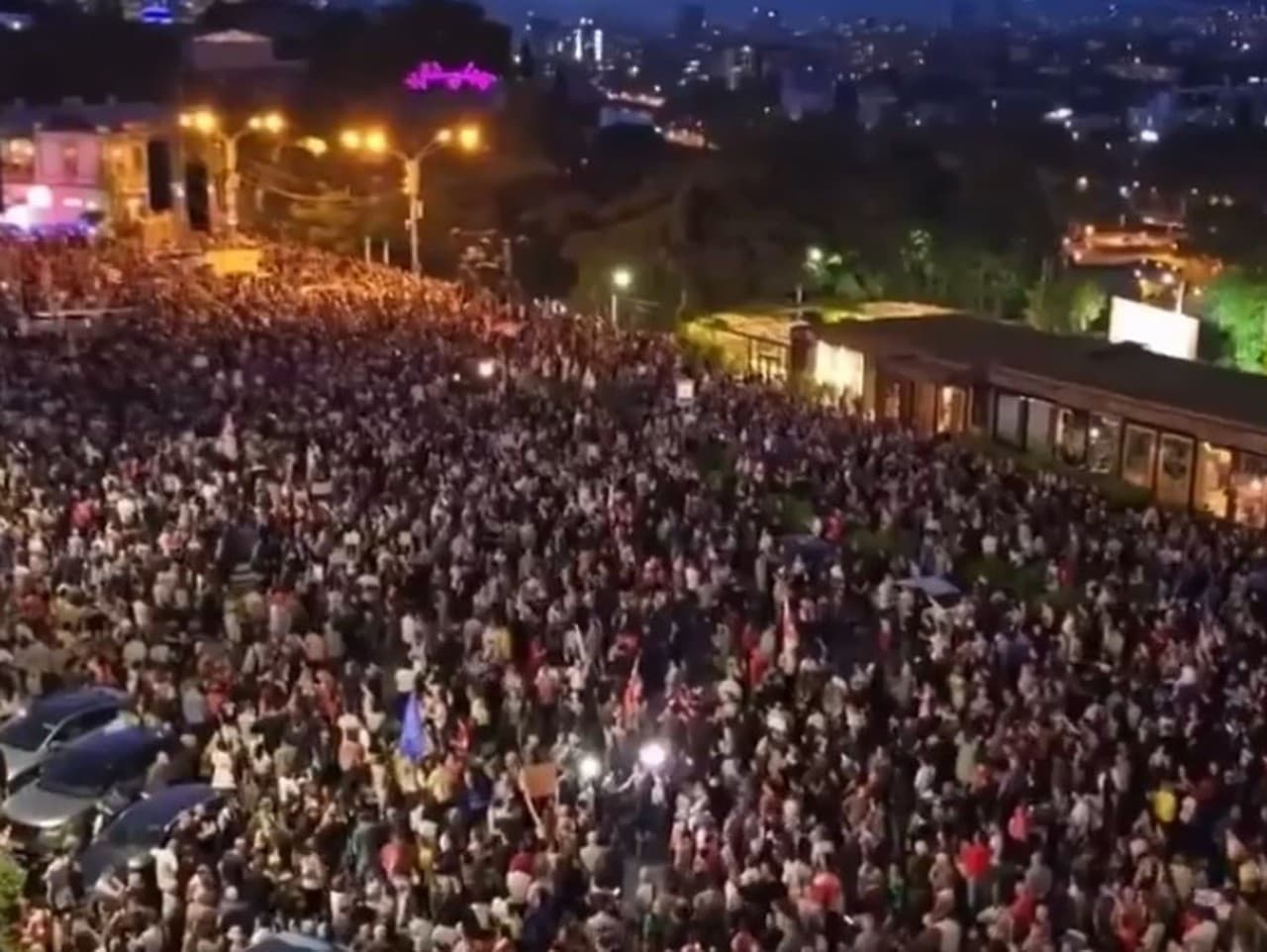 Protest v meste Tbilisi 