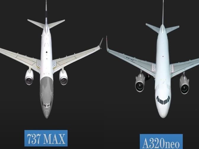 Dopravné lietadlá Airbus A320 a Boeing 737 MAX