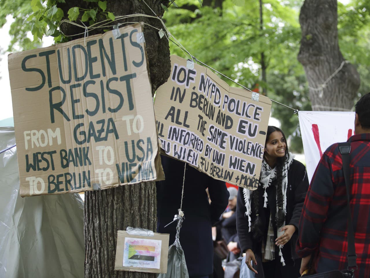 Protestný tábor na Viedenskej univerzite