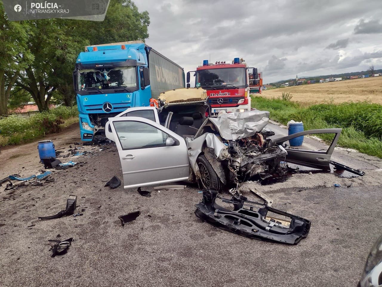 Dopravná nehoda v okrese Topoľčany