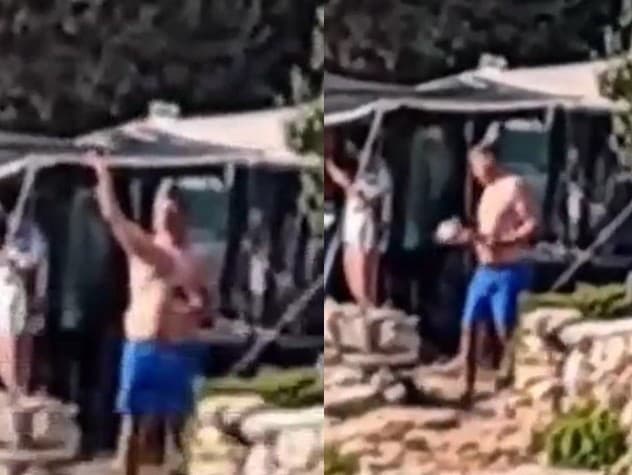 Turista prerušil záchrannú akciu hasičov, ktorí bojovali s ohňom v autokempe Kosirina na chorvátskom ostrove Murter