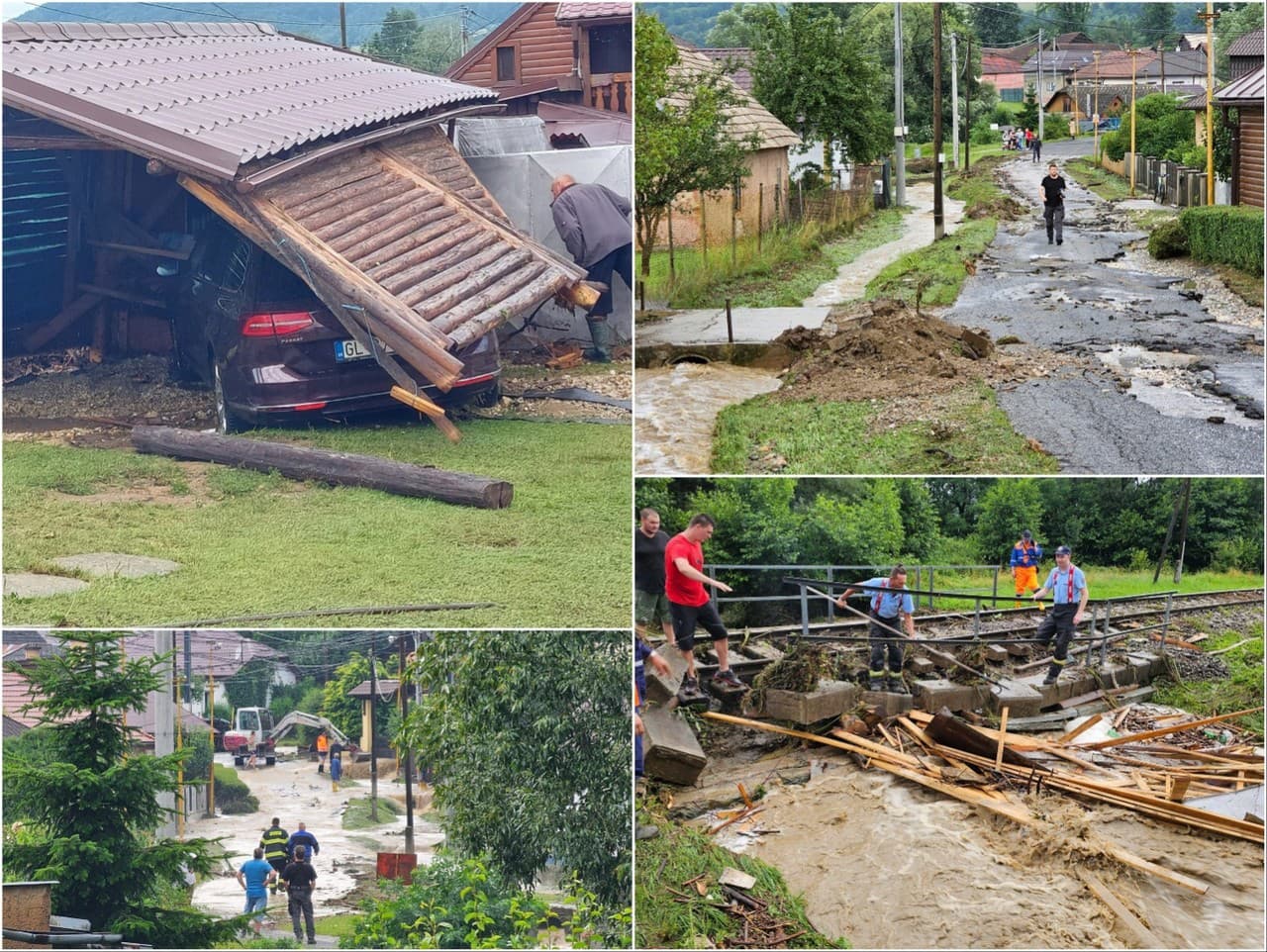 Následky silnej búrky v obci Mníšek nad Hnilcom