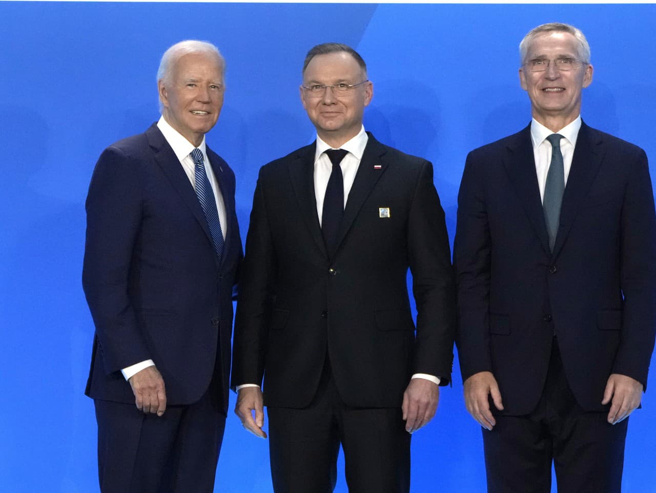 Joe Biden, Andrzej Duda a Jens Stoltenberg