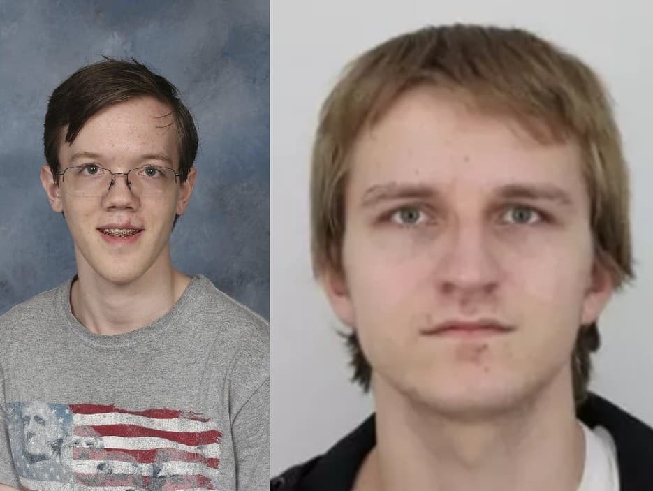 Vľavo Thomas Matthew Crooks (†20), ktorý sa pokúsil zastreliť Donalda Trumpa. Vpravo David Kozák (†24), útočník počas masakry na Karlovej univerzite v Prahe