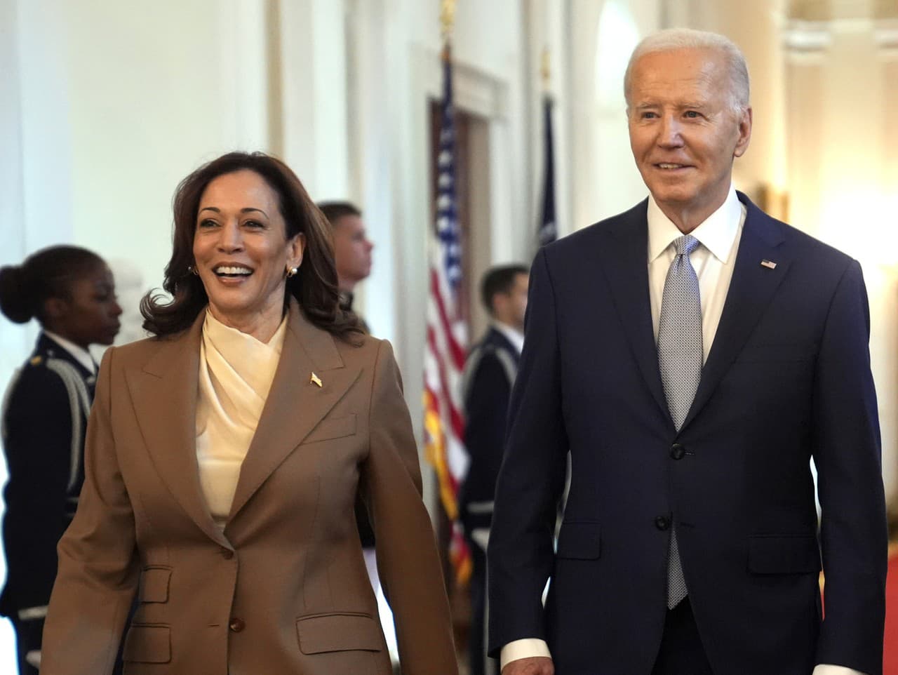 Prezident USA Joe Biden s viceprezidentkou Kamalou Harrisovou