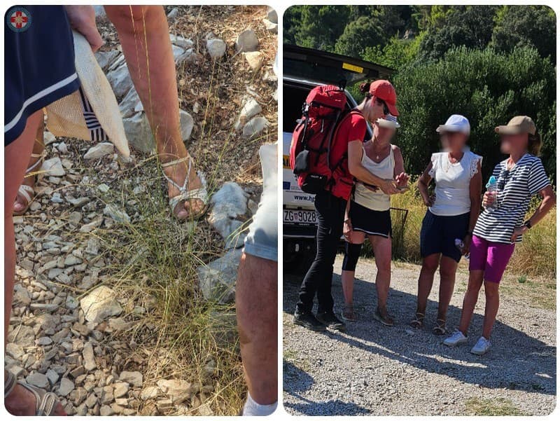 Záchrana turistov v chorvátskom Orebići, na túru išli bez vody a v nevhodnej obuvi