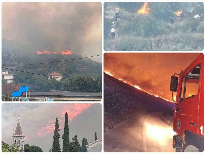 Hasiči bojovali s požiarom neďaleko Splitu tri dni, situáciu komplikoval vietor 