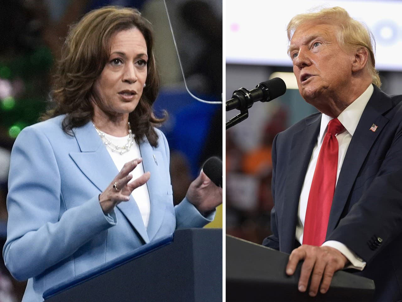 Kamala Harrisová a Donald Trump