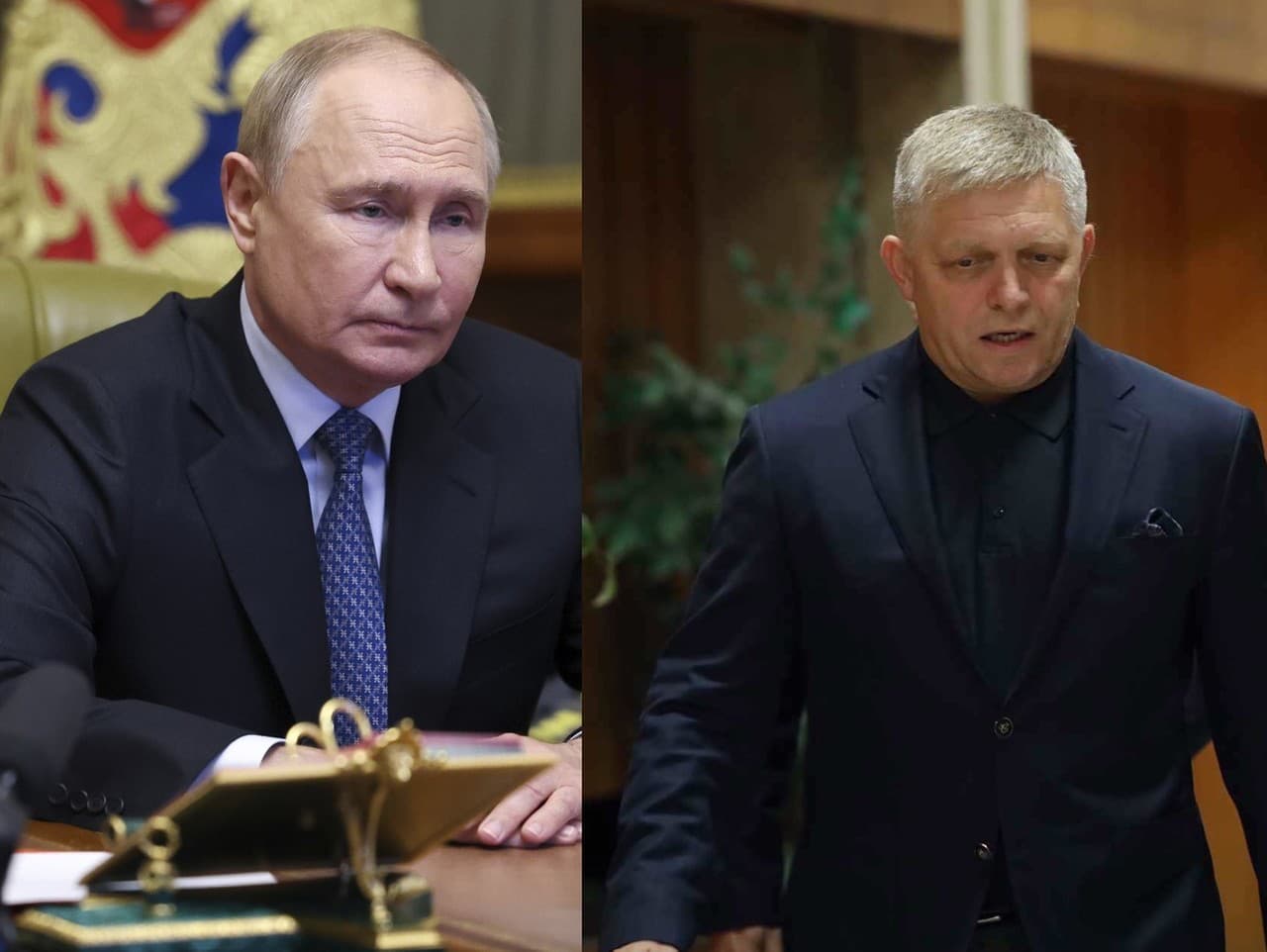 Ruský prezident Vladimir Putin a slovenský premiér Robert Fico