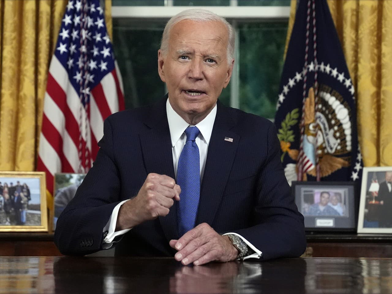 Joe Biden počas svojho prejavu