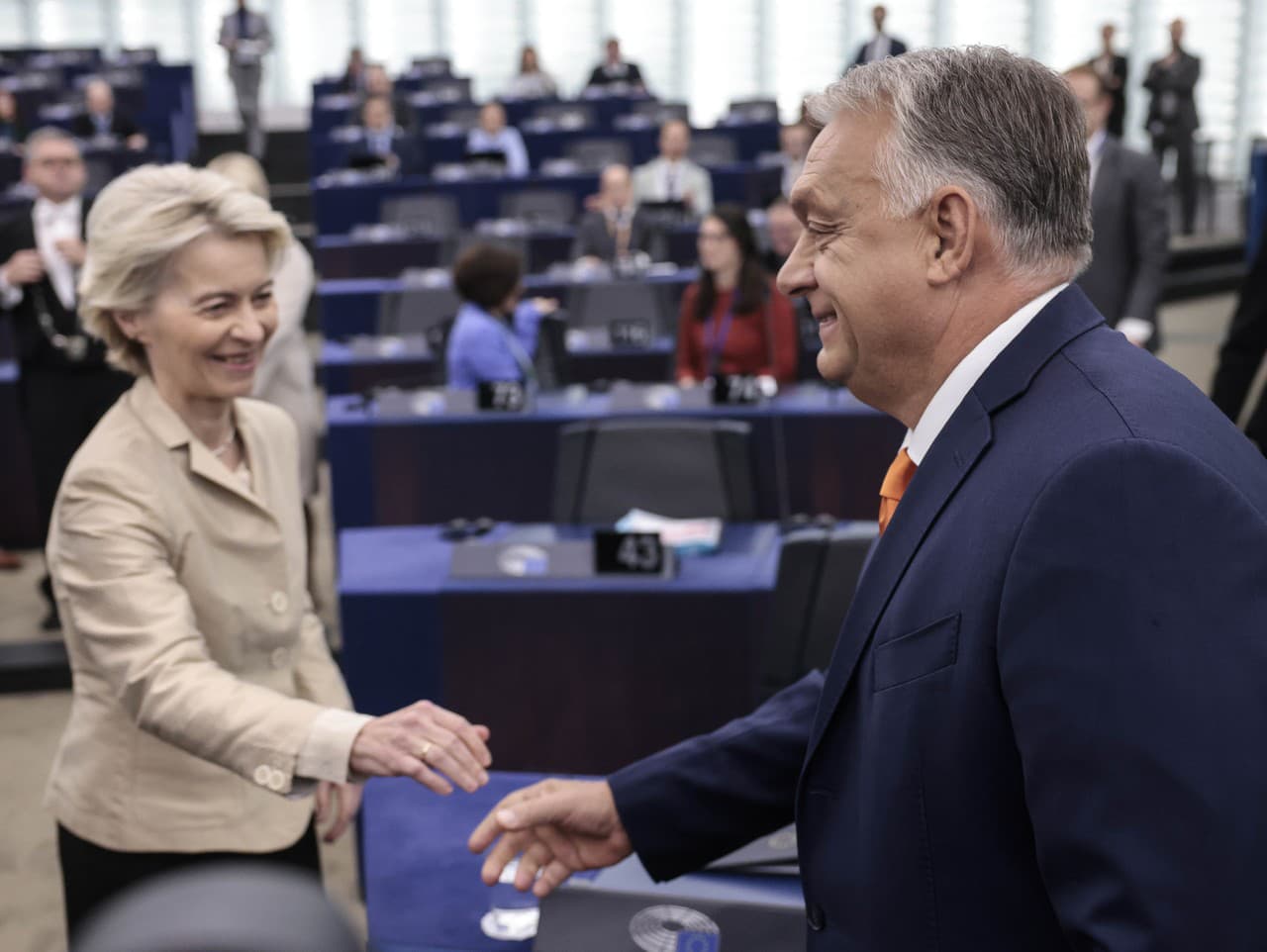 Ursula von der Leyenová a maďarský premiér Viktor Orbán