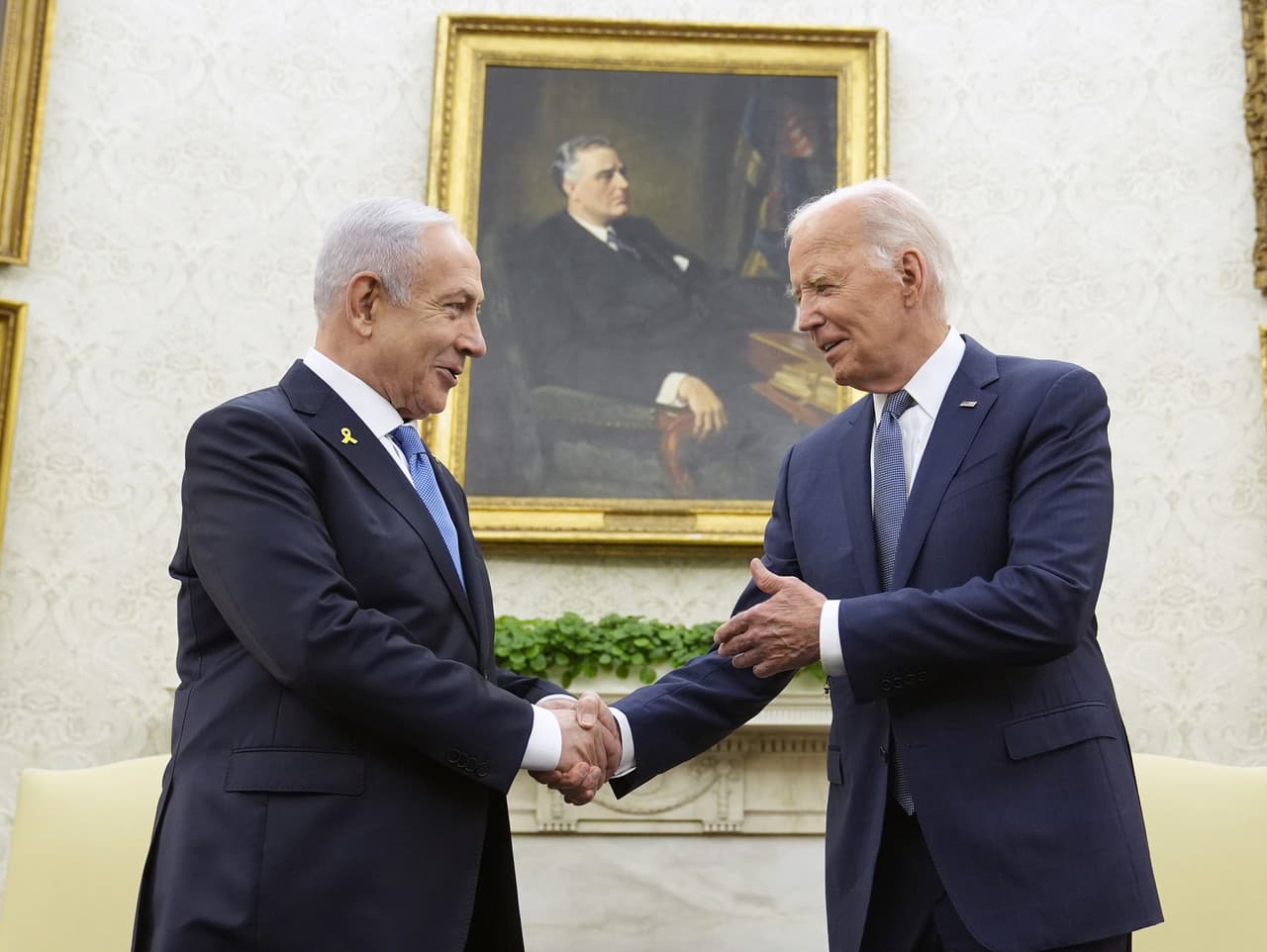 Joe Biden a Benjamin Netanjahu