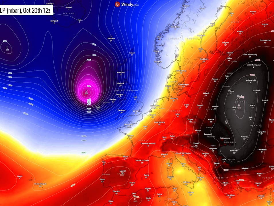 Britské ostrovy zasiahne rýchlosť vetra v nárazoch okolo 120 km/h, víchrica neobíde ani Slovensko