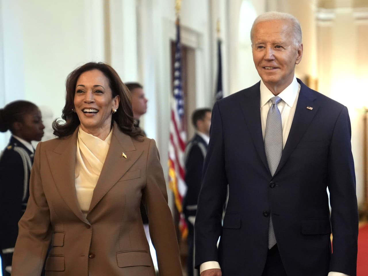 Prezident USA Joe Biden s viceprezidentkou Kamalou Harrisovou