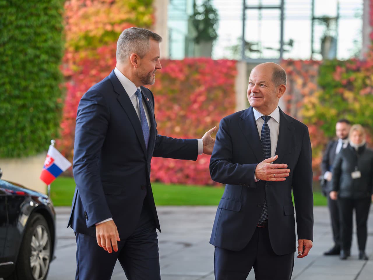 prezident SR Peter Pellegrini a nemecký kancelár Olaf Scholz