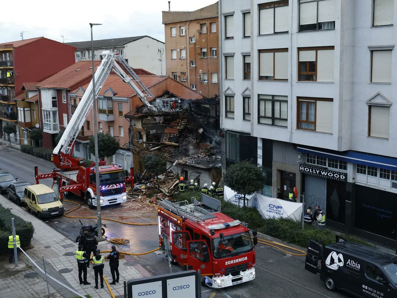 Výbuch a zrútenie budovy v meste Santander na severe Španielska.