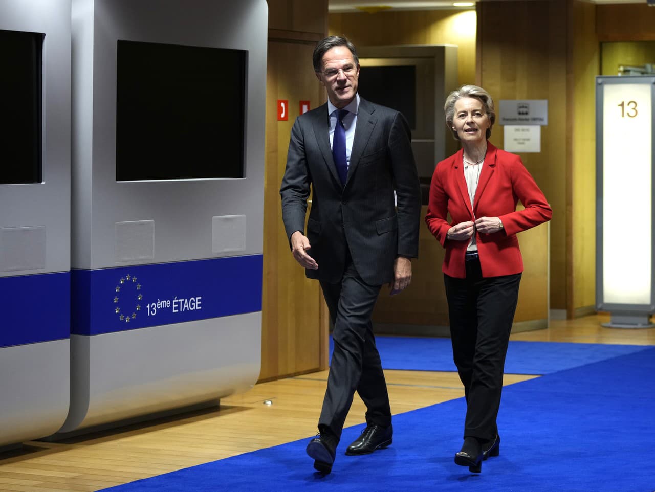 Mark Rutte a Ursula von der Leyenová