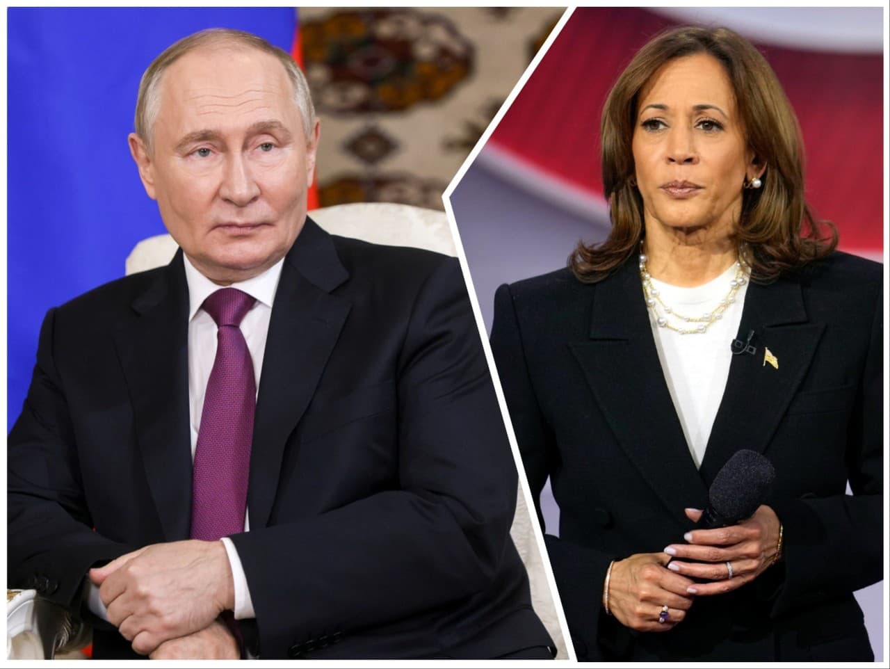 Vladimir Putin a Kamala Harrisová