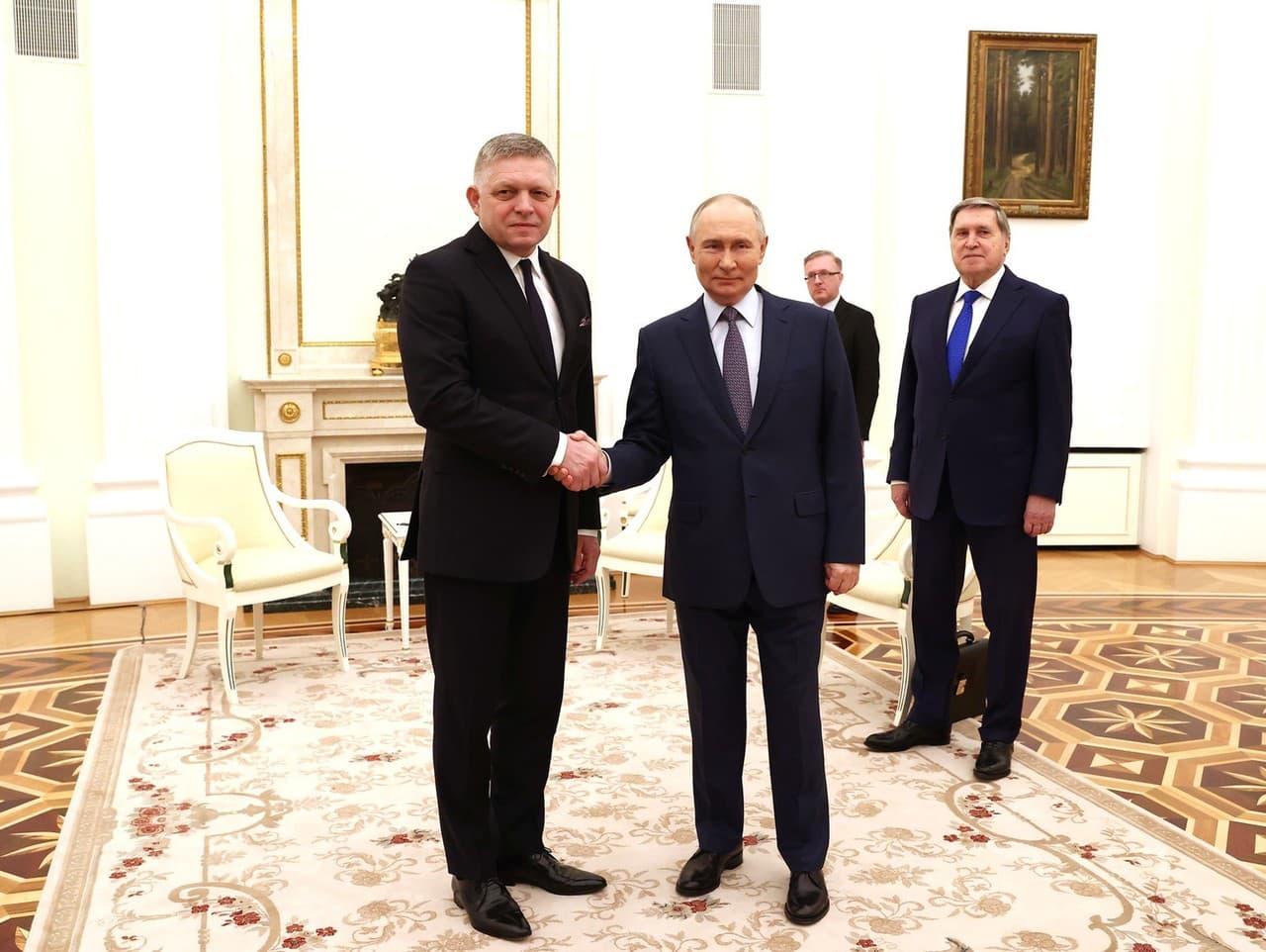 Premiér Robert Fico s ruským prezidentom Vladimirom Putinom.