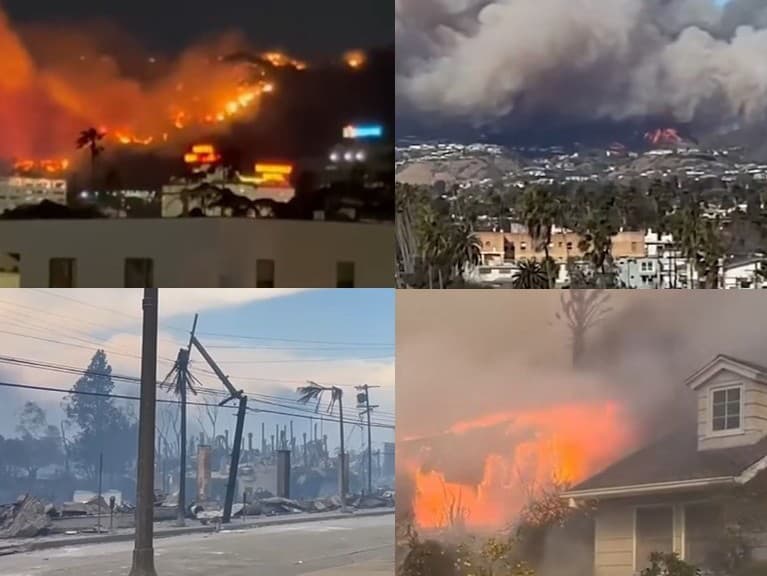 Los Angeles bojuje s najväčšími požiarmi v histórii