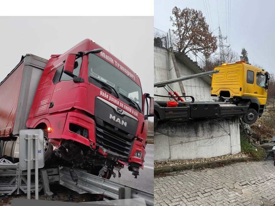 Ráno kamión na zvozidlách, popoludní nákladiak na betónovom plote.