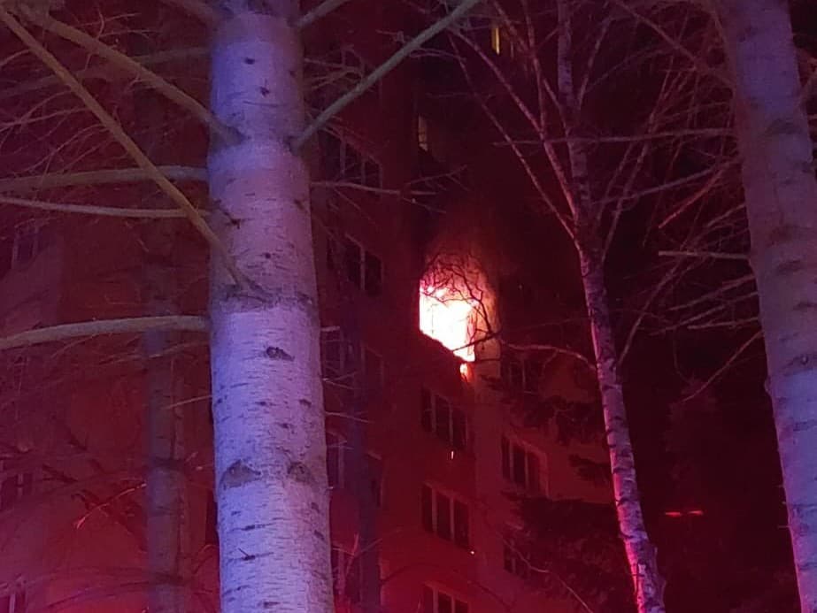 Požiar bytu v Českých Budějoviciach.