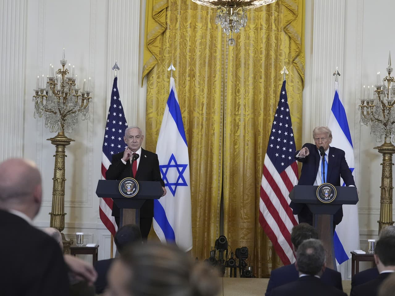 Benjamin Netanjahu a Donald Trump