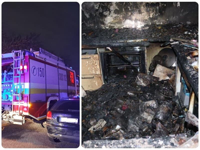 Požiar bytu malo spôsobiť zabudnuté jedlo na sporáku