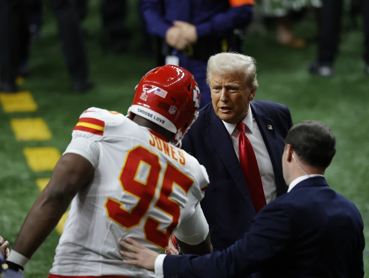 Donald Trump sa zúčasntil zápasu Super Bowl.