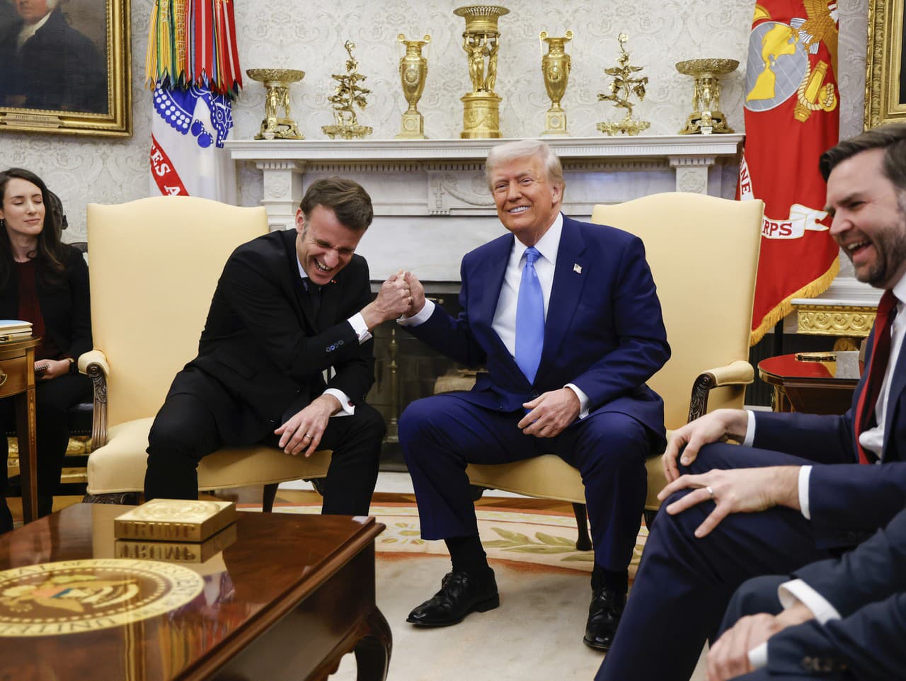 Emmanuel Macron a Donald Trump