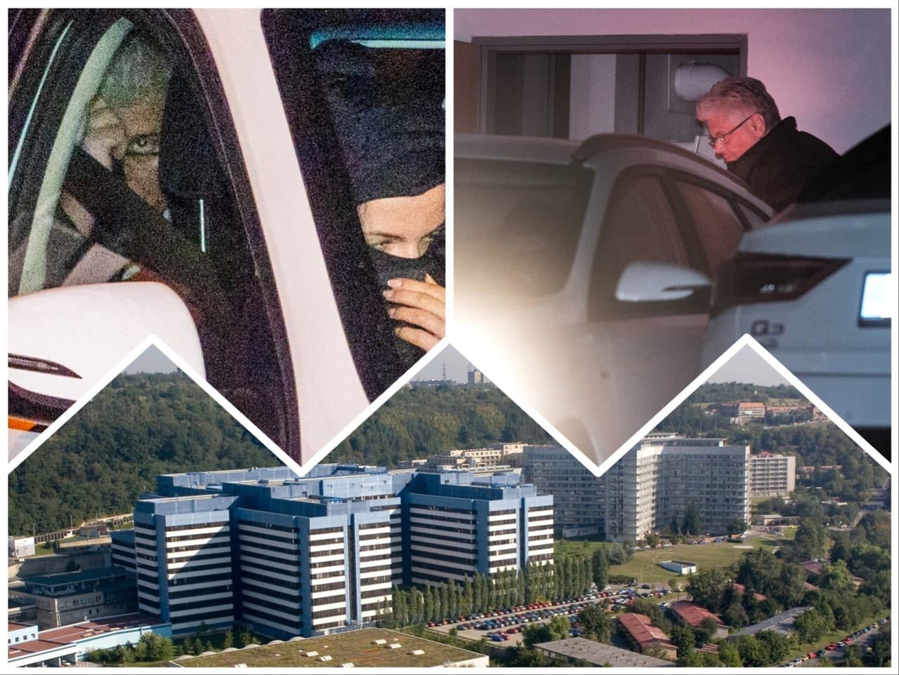 Policajti odvážajú z domu zadržaného riaditeľa motolskej nemocnice Miloslava Ludvíka