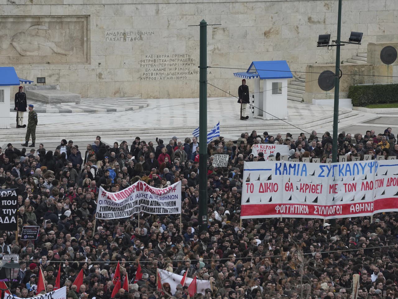 Protesty v Grécku