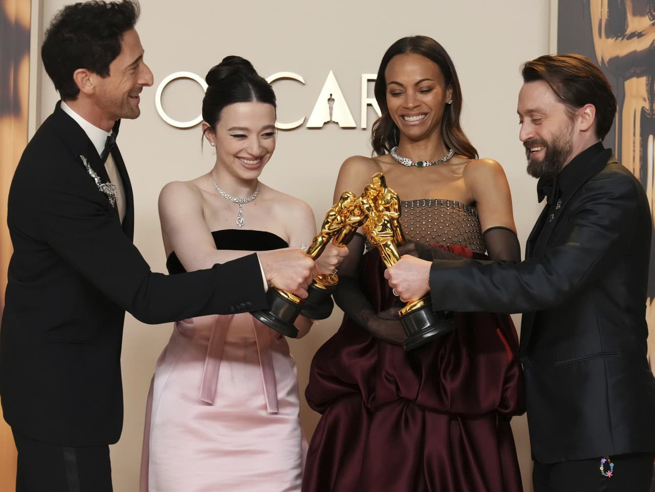 Adrien Brody, Mikey Madison, Zoe Saldana, Kieran Culkin