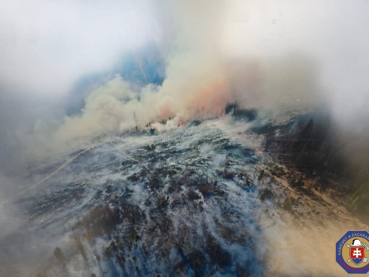požiar lesa v Oravskej Jasenici